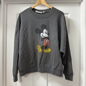 Disney x Gap Mickey Mouse Grey crewneck pullover sweatshirt size Medium